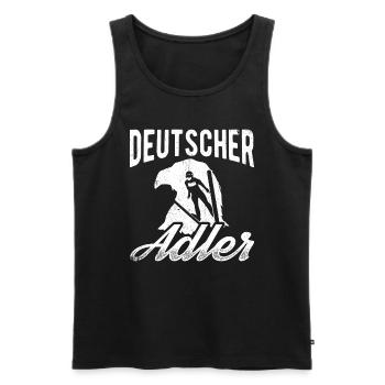 Deutscher Adler Skispringen Skiurlaub Wintersport - Männer Premium Bio Tank Top - Schwarz - Vorne - AI Model Male 178 light (178cm)