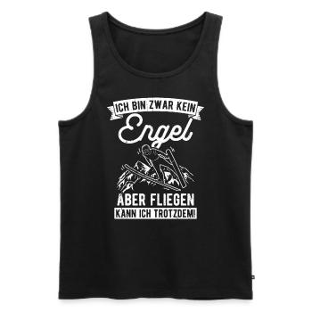 I'm not an angel but I can fly - Men's Premium Organic Tank Top - black - Front - Michal (187cm)