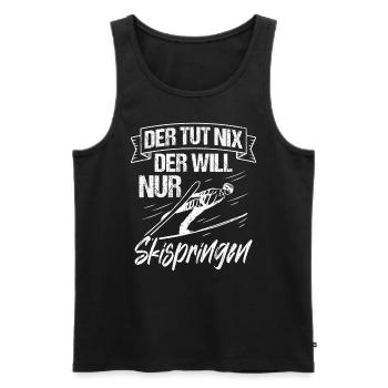Ski Jumping Ski Flying Competition Winter Sports Skisp - Men's Premium Organic Tank Top - black - Front - Michal (187cm)