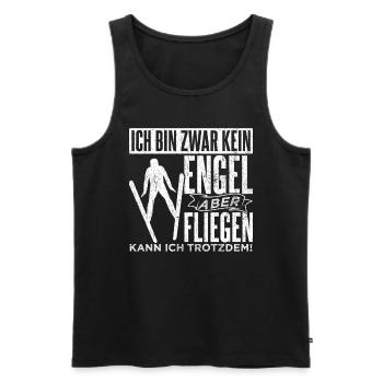 I'm not an angel but I can fly - Men's Premium Organic Tank Top - black - Front - Michal (187cm)