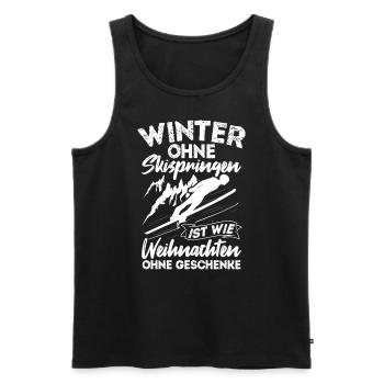 Ski Jumping Ski Flying Competition Winter Sports Skisp - Men's Premium Organic Tank Top - black - Front - Michal (187cm)