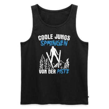 Ski Jumping Ski Flying Competition Winter Sports Skisp - Men's Premium Organic Tank Top - black - Front - Michal (187cm)