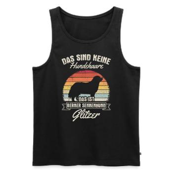 That's not dog hair, that's Bernese Sennenhu - Men's Premium Organic Tank Top - black - Front - AI Model Male 178 light (178cm)