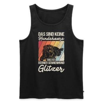 That's not dog hair, that's Bernese Sennenhu - Men's Premium Organic Tank Top - black - Front - AI Model Male 178 light (178cm)