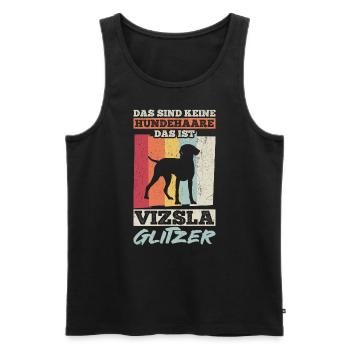 That's not dog hair, that's Vizsla glitter - Men's Premium Organic Tank Top - black - Front - AI Model Male 178 light (178cm)