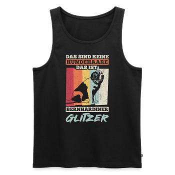 Das Sind Keine Hunde Haare Das Ist Bernhardiner Gl - Männer Premium Bio Tank Top - Schwarz - Vorne - AI Model Male 178 light (178cm)