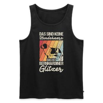 Das Sind Keine Hunde Haare Das Ist Bernhardiner Gl - Männer Premium Bio Tank Top - Schwarz - Vorne - AI Model Male 178 light (178cm)