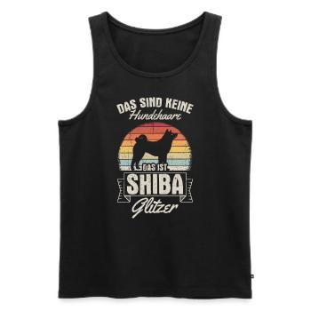 Ce ne sont pas des poils de chien, c’est Shiba Glitter G - Débardeur bio Premium Homme - noir - Devant - Michal (187cm)