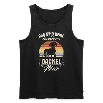 Dachshund Walking Dog Owner Dog Gift Hun - Men's Premium Organic Tank Top - black - Front - AI Model Male 178 light (178cm)