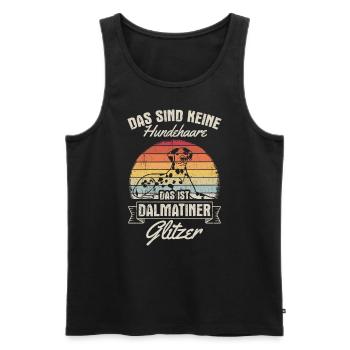 That's not dog hair, that's Dalmatian Glit - Men's Premium Organic Tank Top - black - Front - AI Model Male 178 light (178cm)