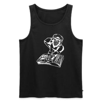 DJ Monkey Music Party Fun Sunglasses Monkey Headph - Männer Premium Bio Tank Top - Schwarz - Vorne - AI Model Male 178 light (178cm)