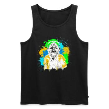 DJ Monkey Music Party Fun Sunglasses Fun Dancing C - Men's Premium Organic Tank Top - black - Front - Michal (187cm)