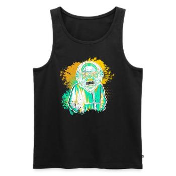 DJ Monkey Music Party Fun Sunglasses Fun Dancing C - Men's Premium Organic Tank Top - black - Front - Michal (187cm)