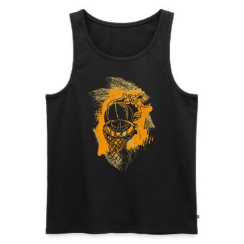 Dunking Basketball Spieler Korbleger Basketballeri - Männer Premium Bio Tank Top - Schwarz - Vorne - AI Model Male 178 light (178cm)