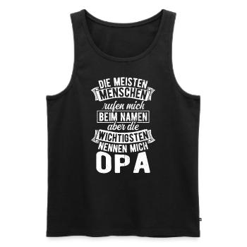 Opa Wichtigsten Menschen Familie Geburtstag Liebli - Männer Premium Bio Tank Top - Schwarz - Vorne - Michal (187cm)