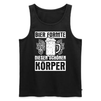 Boire de la bière Fête de la bière Boire de l’alcool - Débardeur bio Premium Homme - noir - Devant - Michal (187cm)