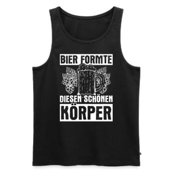 Beer Drinking Beer Fun Party Holiday Booze Party Bie - Men's Premium Organic Tank Top - black - Front - AI Model Male 178 light (178cm)