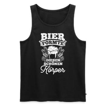 Beer Drinking Beer Fun Party Holiday Booze Party Bie - Men's Premium Organic Tank Top - black - Front - AI Model Male 178 light (178cm)