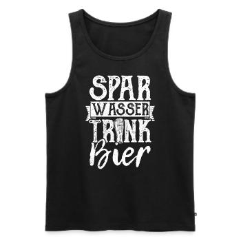 Spar Water Drink Beer Beer Pong Booze Booze Spree Bi - Men's Premium Organic Tank Top - black - Front - Michal (187cm)