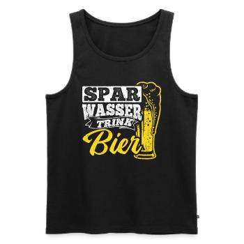 Spar Water Drink Beer Beer Pong Booze Party Beer - Men's Premium Organic Tank Top - black - Front - Michal (187cm)