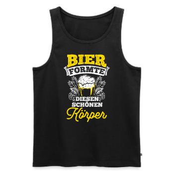 Boire de la bière Fête de la bière Boire de l’alcool - Débardeur bio Premium Homme - noir - Devant - Michal (187cm)