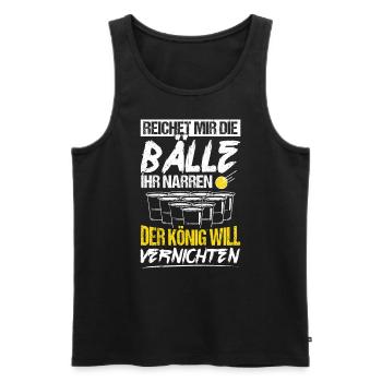 Hands me the balls, you fools, drink, party, beer - Men's Premium Organic Tank Top - black - Front - Michal (187cm)