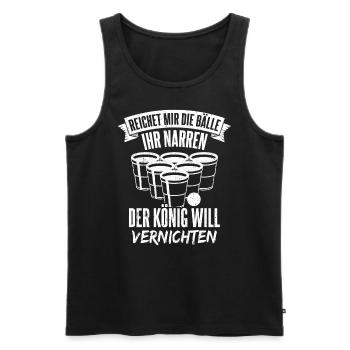 Hands me the balls, you fools, drink, party, beer - Men's Premium Organic Tank Top - black - Front - Michal (187cm)