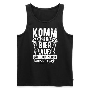 Bière Boire de la bière Fun Pub Boire Boire Spree Beer Tr - Débardeur bio Premium Homme - noir - Devant - Michal (187cm)