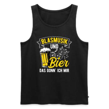 Blasmusik Und Bier Das Gönn Ich Mir Party Bier Mus - Männer Premium Bio Tank Top - Schwarz - Vorne - Michal (187cm)
