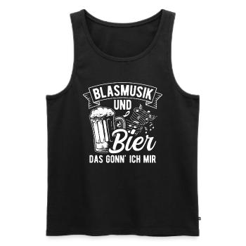 Blasmusik Und Bier Das Gönn Ich Mir Party Bier Mus - Männer Premium Bio Tank Top - Schwarz - Vorne - Michal (187cm)