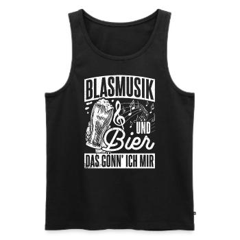 Blasmusik Und Bier Das Gönn Ich Mir Party Bier Mus - Männer Premium Bio Tank Top - Schwarz - Vorne - Michal (187cm)