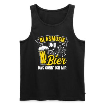 Blasmusik Und Bier Das Gönn Ich Mir Sauftour Biert - Männer Premium Bio Tank Top - Schwarz - Vorne - Michal (187cm)
