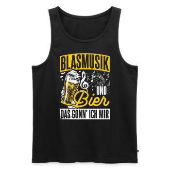 Blasmusik Und Bier Das Gönn Ich Mir Party Bier Mus - Männer Premium Bio Tank Top - Schwarz - Vorne - Michal (187cm)