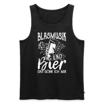 Blasmusik Und Bier Das Gönn Ich Mir Sauftour Biert - Männer Premium Bio Tank Top - Schwarz - Vorne - Michal (187cm)
