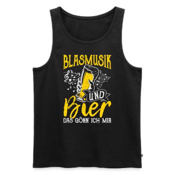 Blasmusik Und Bier Das Gönn Ich Mir Party Bier Mus - Männer Premium Bio Tank Top - Schwarz - Vorne - Michal (187cm)