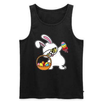 Dabbing Osterhase Ostern Hase Kanninchen Geschenk - Männer Premium Bio Tank Top - Schwarz - Vorne - Michal (187cm)