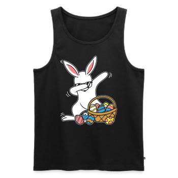 Dabbing Osterhase Ostern Hase Kanninchen Geschenk - Männer Premium Bio Tank Top - Schwarz - Vorne - Michal (187cm)