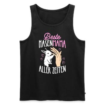 Best Bunny Mom Ever Bunny Rabbit Easter - Men's Premium Organic Tank Top - black - Front - AI Model Male 178 light (178cm)