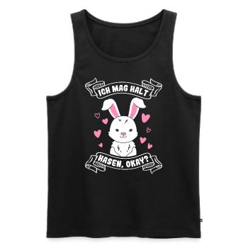 J’aime juste les lapins lapin lapin filles enfants o - Débardeur bio Premium Homme - noir - Devant - Michal (187cm)