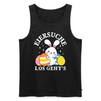 Eiersuche Los Geht’s Ostern Osterhase Ostereier Ge - Männer Premium Bio Tank Top - Schwarz - Vorne - AI Model Male 178 light (178cm)