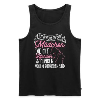 Pferde Hund Hundebesitzerin Reiterin Pferde Hundef - Männer Premium Bio Tank Top - Schwarz - Vorne - Michal (187cm)