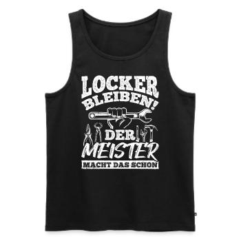 Master craftsman mechatronics technician mechanic examination - Men's Premium Organic Tank Top - black - Front - AI Model Male 178 light (178cm)