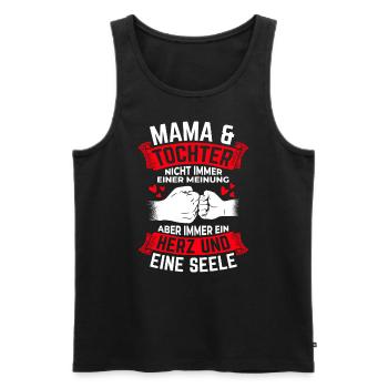 Mom & Daughter Not Always of the Same Mind Heart & Se - Men's Premium Organic Tank Top - black - Front - Michal (187cm)