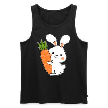 Hase Gemüse Karotte Ostern Geschenk Hase - Männer Premium Bio Tank Top - Schwarz - Vorne - Michal (187cm)