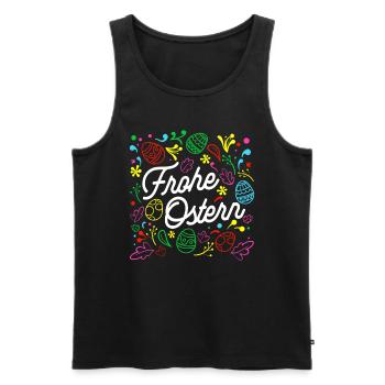 Frohe Ostern Geschenk Oster Spruch Ostern - Männer Premium Bio Tank Top - Schwarz - Vorne - AI Model Male 178 light (178cm)