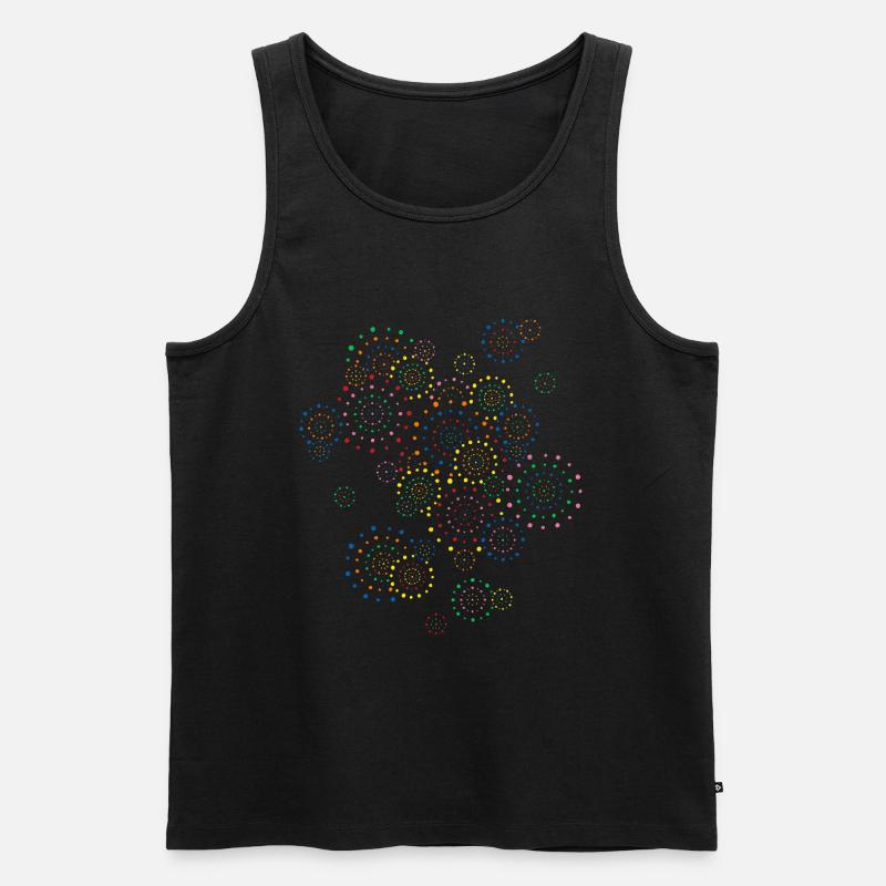 Feuerwerk - Männer Premium Bio Tank Top - Schwarz