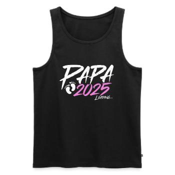Papa 2025 loading - Männer Premium Bio Tank Top - Schwarz - Vorne - AI Model Male 178 light (178cm)