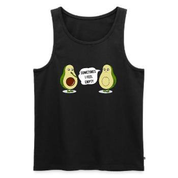 Avocado Lustig - Männer Premium Bio Tank Top - Schwarz - Vorne - AI Model Male 178 light (178cm)