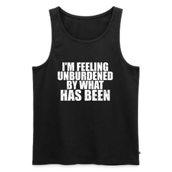 i'm feeling unburdened by what has been - Men's Premium Organic Tank Top - black - Front - AI Model Male 178 light (178cm)