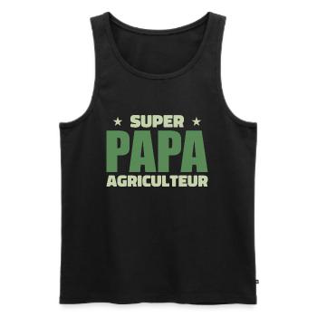 Super farmer dad - Men's Premium Organic Tank Top - black - Front - AI Model Male 178 light (178cm)
